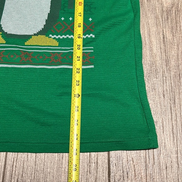 Dec. 25th Mens Christmas Thermal - Green - Size M - Picture 6 of 6